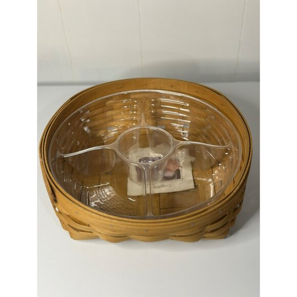 VTG 2001 Longaberger Catch All Basket w/ 5-Section Divider Protector Insert - Picture 2 of 9
